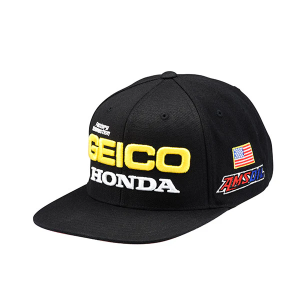 100% - Geico/Honda Podium Snapback Hat - Image 2