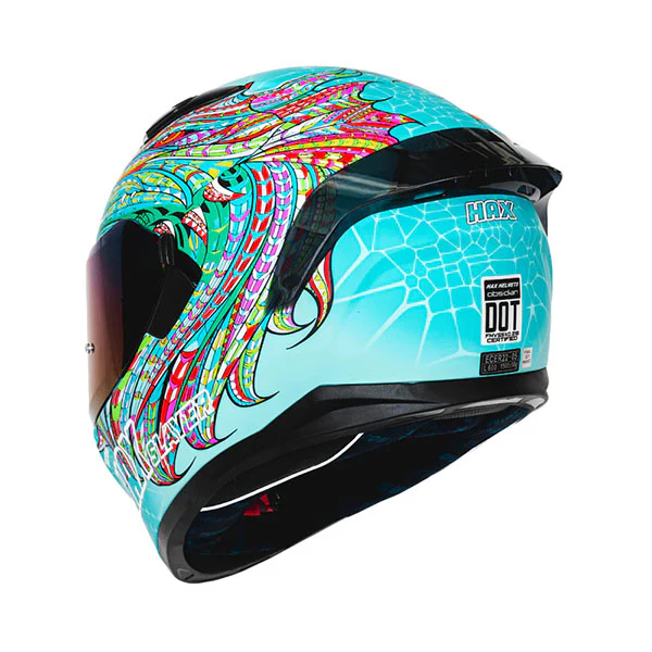 Hax Gear - Obsidian Alebrije Dragon Slayer Turquoise Helmet - Image 3