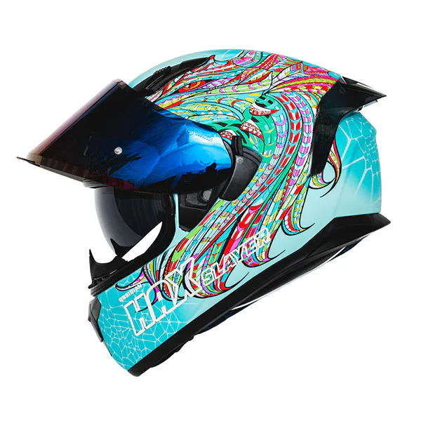 Hax Gear - Obsidian Alebrije Dragon Slayer Turquoise Helmet - Image 5