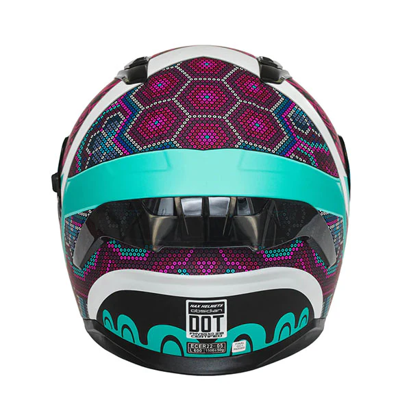 Hax Gear - Obsidian Huichol Aqua Helmet - Image 3