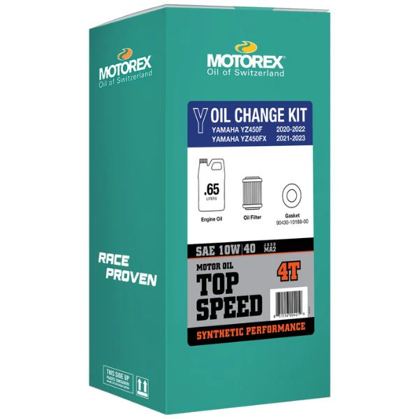 Motorex - Top Speed Synthetic 10W-40 4-Stroke Oil Change Kit (Yamaha) - Image 2