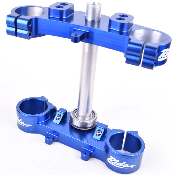 Ride Engineering - Yamaha YZ65/85 Triple Clamp Set - Blue - Image 3