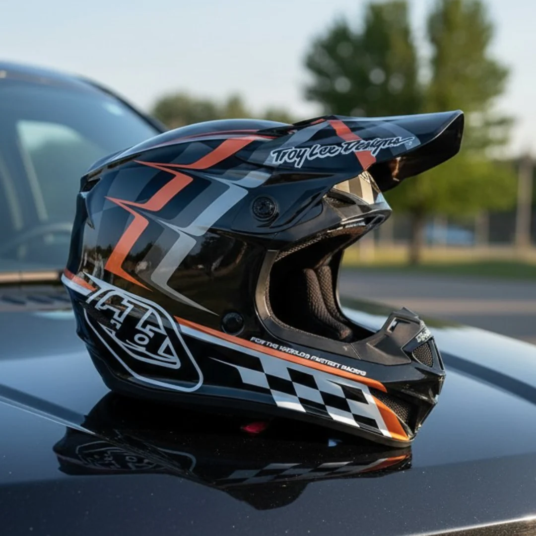 Troy Lee Designs - SE4 Polyacrylite Warped Helmet - Image 3
